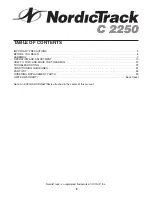 Preview for 2 page of NordicTrack C2250 NTL12840 User Manual