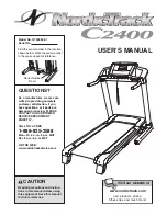 NordicTrack C2400 30703.0 User Manual preview