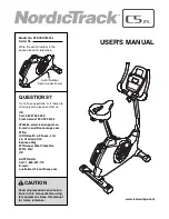 Предварительный просмотр 1 страницы NordicTrack C5 Zl Gw Bike Manual