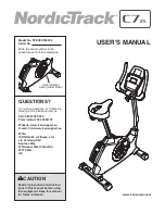 NordicTrack C7 Zl Bike User Manual preview