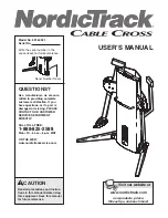 NordicTrack Cable Cross 831.6002.1 User Manual preview