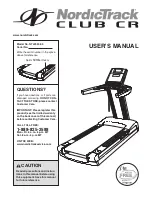 Preview for 1 page of NordicTrack Club CR User Manual