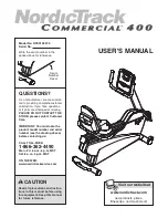 NordicTrack Commercial 400 User Manual preview