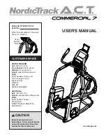 NordicTrack COMMERCIAL 7 NTEVEL15518.0 User Manual preview