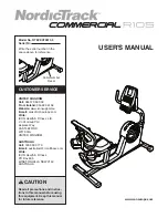 NordicTrack Commercial R105 User Manual preview