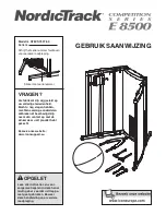 NordicTrack Competition E8500 (Dutch) Gebruiksaanwijzing preview