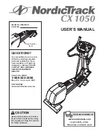 NordicTrack CX 1050 User Manual preview