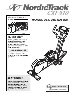 Preview for 1 page of NordicTrack CXT 910 (French) Manuel De L'Utilisateur