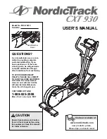 NordicTrack CXT 930 User Manual preview