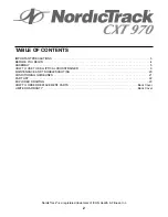 Preview for 2 page of NordicTrack CXT 970 User Manual