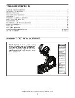 Preview for 2 page of NordicTrack E 11.7 Manual