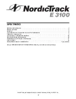 Preview for 2 page of NordicTrack E 3100 (Polish) Manual