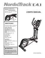 NordicTrack E 4.1 NTEVEL75012.0 User Manual preview