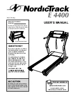 NordicTrack E 4400 User Manual preview