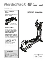 NordicTrack E 5.5 Elliptical User Manual preview