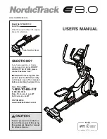 NordicTrack E 8.0 Manual preview