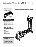 Preview for 1 page of NordicTrack E 8.5 (Dutch) Gebruikershandleiding