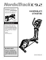 Preview for 1 page of NordicTrack E 9.2 (Hungarian) Hasznalati Utasitas Manual