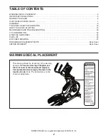 Preview for 2 page of NordicTrack E 9.9 Manual