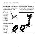 Preview for 15 page of NordicTrack E4.0 Elliptical User Manual