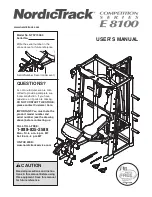 NordicTrack E8100 Competition Manual preview