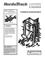 NordicTrack E8200 Competition Bench (Dutch) Gebruiksaanwijzing preview