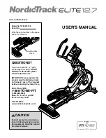 Preview for 1 page of NordicTrack Elite 12.7 User Manual