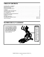 Preview for 2 page of NordicTrack Elite 12.7 User Manual