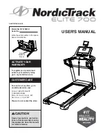 Preview for 1 page of NordicTrack Elite 700 NTL79020.1 User Manual