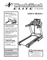 NordicTrack Elite 7500 Treadmill User Manual preview