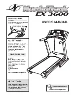 NordicTrack Ex3600 Treadmill User Manual preview