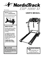 NordicTrack EXP 1000 XI User Manual preview