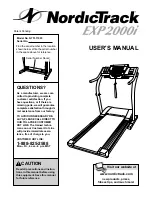 NordicTrack EXP 2000i User Manual preview