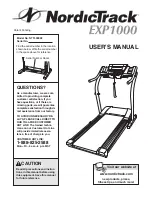 NordicTrack EXP1000 User Manual preview