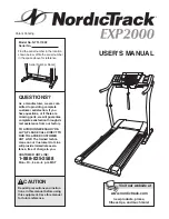 Preview for 1 page of NordicTrack EXP2000 NTTL11992 User Manual