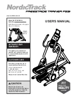 NordicTrack Freestride Trainer FS3i User Manual preview