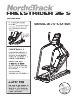 NordicTrack Freestrider 30s Elliptical (French) Manuel De L'Utilisateur preview