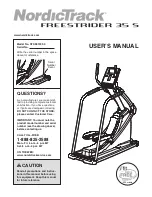 Preview for 1 page of NordicTrack Freestrider 35 S Elliptical Manual