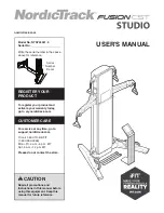 Preview for 1 page of NordicTrack FUSION CST STUDIO User Manual