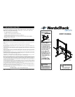 NordicTrack GRT 270 User Manual preview