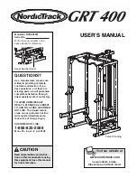 Preview for 1 page of NordicTrack GRT 400 User Manual