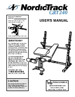 NordicTrack Grt240 User Manual preview
