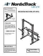 NordicTrack Grt270 Bench (German) Bedienungsanleitung preview