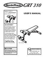 NordicTrack Grt310 User Manual preview