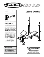 NordicTrack Grt320 Manual preview