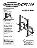 NordicTrack Grt380 User Manual preview