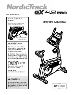 Preview for 1 page of NordicTrack GX 4.2 Pro User Manual