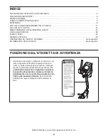 Preview for 2 page of NordicTrack Gx4.1 Bike (Italian) Manuale D'Istruzioni