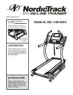 NordicTrack Incline Trainer X11i Interact Treadmill (Spanish) Manual Del Usuario preview