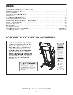 Preview for 2 page of NordicTrack NETL14712.0 (Italian) Manuale D'Istruzioni